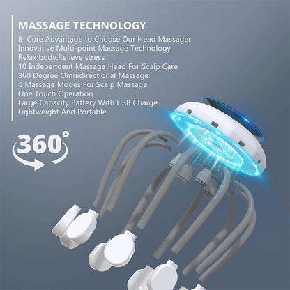 Electric Scalp Massager Head Massager Rechargeable
